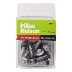 Miles Nelson Woodfix Screws 12mm x 25mm