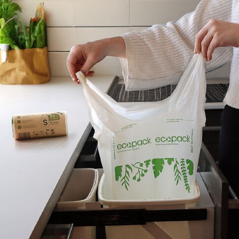 Ecopack Compostable Bin Liners 18L 20 pack