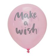 Party Inc Printed Balloons Make A Wish 25cm 12 Pack