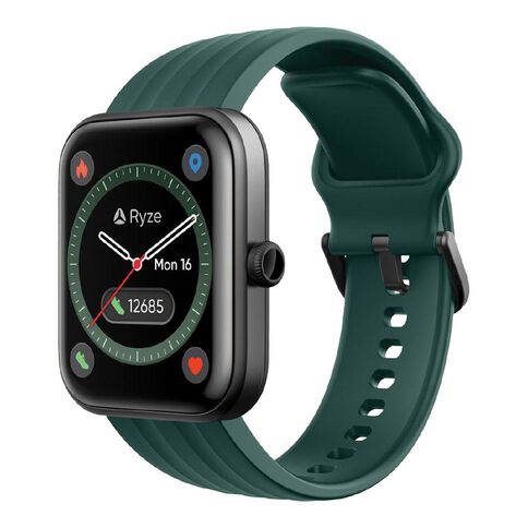 Ryze Evo Smart Watch With Alexa Black + Green