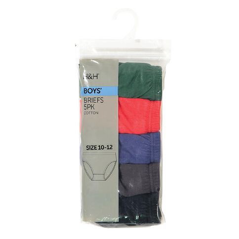 H&H Essentials for Kids' Cotton Briefs 5 Pack