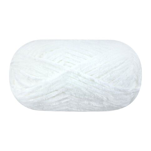 Birch Velvet Yarn 100% Polyester 100G White