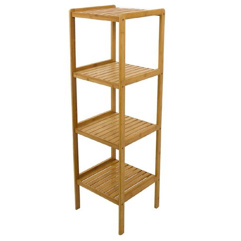 Living & Co Bamboo 4 Tier Shelf Natural