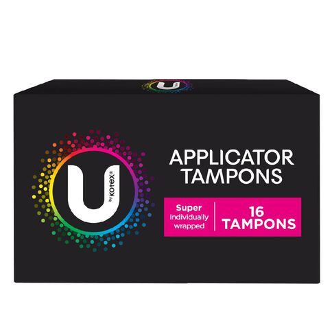 U By Kotex Applicator Super Tampons 16s