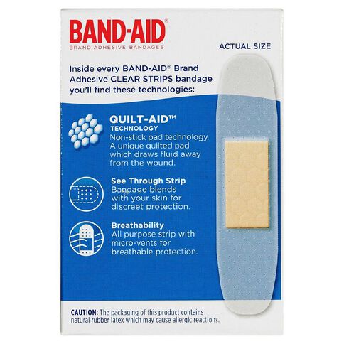 Band Aid Clear Strips 40 Pack
