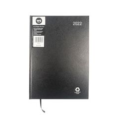 WS Diary 2022 Two Pages Per Day Black A4