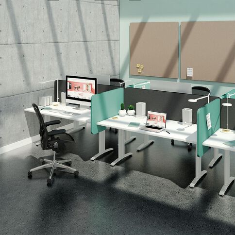 Boyd Visuals Desk Divider Turquoise 540mm x 800mm