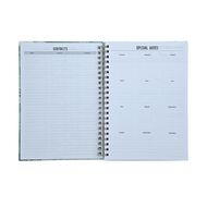 WS 2026 Diary A4 Week to View Spiral Foliage. Green