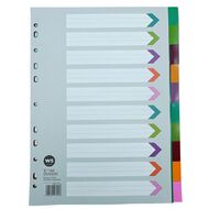WS 10 Tab Dividers Plastic Multi-Coloured