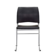 Buro Seating Maxim Black Silver Powder Coat Frame