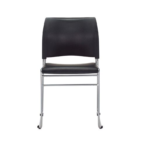 Buro Seating Maxim Black Silver Powder Coat Frame