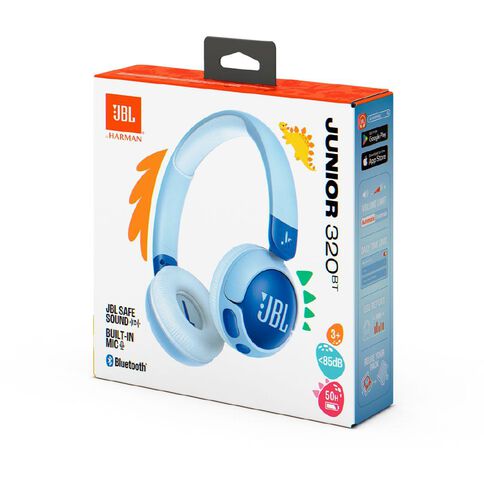JBL Junior 320BT Wireless On-Ear Kids Headphones - Blue Blue