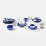 Living & Co Gatsby Glass Tall 400ml Grey 4 Pack