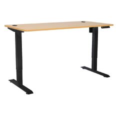 Jasper J Emerge Single Motor HA Desk 1500x750 Beech Top Black Base