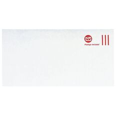 New Zealand Post Prepaid Non Window DLE Envelope 100 Pack White