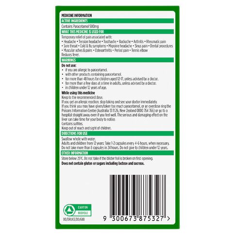 Panadol Liquid Caplets 20 Pack 2 Pack