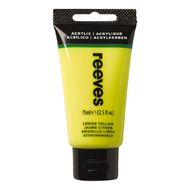 Reeves Fine Acrylic Paint Lemon Yellow 75ml