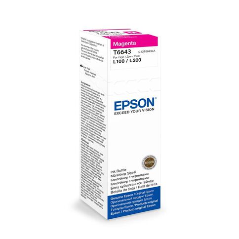 Epson Ink T664 Magenta 70ml Bottle (7500 Pages)