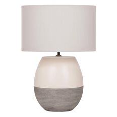 Living & Co Two tone Ceramic Lamp Grey/White