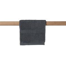 Living & Co Plush Plain Face Towel Charcoal 30cm x 30cm