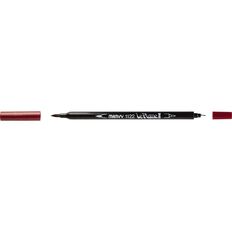 MARVY Le Plume II Dual Tip Marker English Red