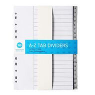 WS A-Z Polypropylene Dividers Grey Mid