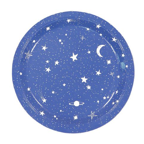 Party Inc Star Paper Plates 23cm Blue Mid 8 Pack
