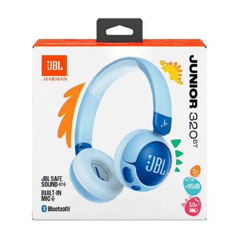 JBL Junior 320BT Wireless On-Ear Kids Headphones - Blue Blue