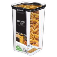 Sistema Ultra Tritan Canister Square Black 1.3L