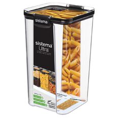Sistema Ultra Tritan Canister Square Black 1.3L