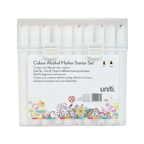 Uniti Dual Ended Marker Starter Set 60 pcs