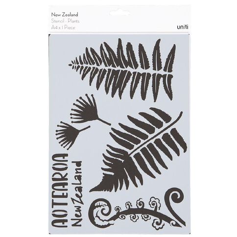 Uniti New Zealand Stencil A4 Plants