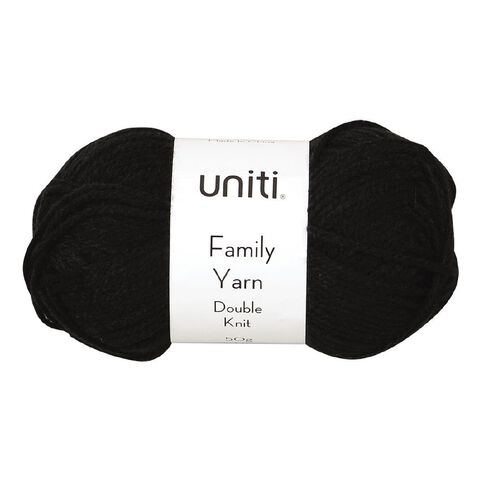 Uniti Double Knit Family Yarn Black 50g