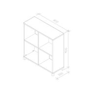 Zealand 4 Cube Cubby Tawa