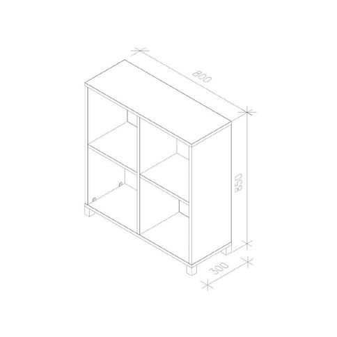 Zealand 4 Cube Cubby Tawa