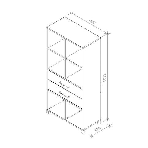 Zealand 6 Cube Cubby Tawa Multi-Coloured