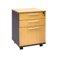 Jasper J Emerge Mobile 3 Drawer Beech/Ironstone