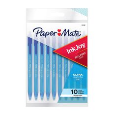 Paper Mate InkJoy 100RT 1.0mm Ballpoint Pen Blue Mid 10 Pack