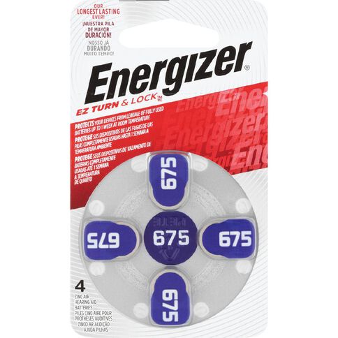 Energizer Hearing Aid Batteries AZ675 4 Pack