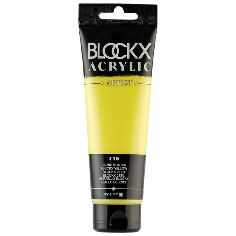 BLOCKX Acrylic Tube 120ml  Yellow Yellow