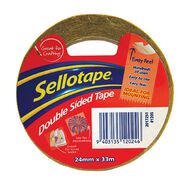 Sellotape Double Sided Tape 24mm x 33m Clear