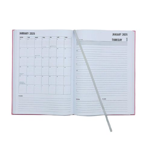 WS Mid Year Diary Day to Page 2025-26 Pink