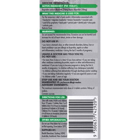 Nurofen Zavance Tablets 24s - LIMIT OF 2 PER CUSTOMER