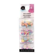 American Crafts Color Pour Mix-Ins Mini Confetti Bright 4 Pack