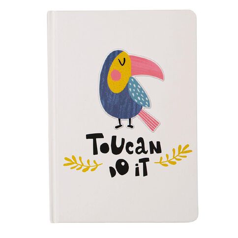 Uniti Fun & Funky Q4 Hardcover Notebook Toucan Do It White A5
