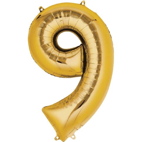 Anagram #9 Foil Balloon Supershape 36in Gold