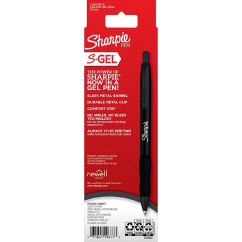 Sharpie Metal Barrel 0.7mm Gel Pen 2 Pack Black