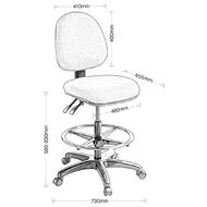 Tag 2 Lever Midback Tech Chair with Footring Ebony