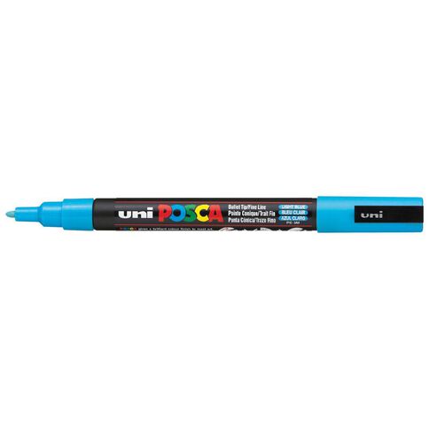 Uni Posca Marker 0.9-1.3mm Fine Blue Light