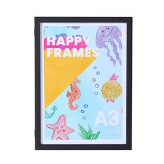 Happy Frames Kids Artwork Frame Black A3